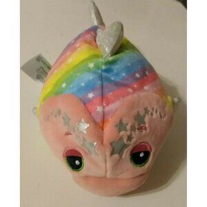 Cutetitos partyitos Rainbow Fish multicolor sparkle stuffed animal toy 6"
